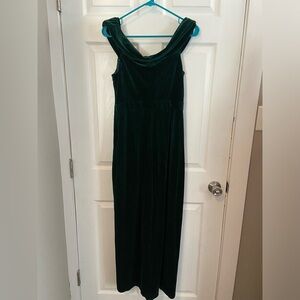 Formal dark green velvet dress, never worn